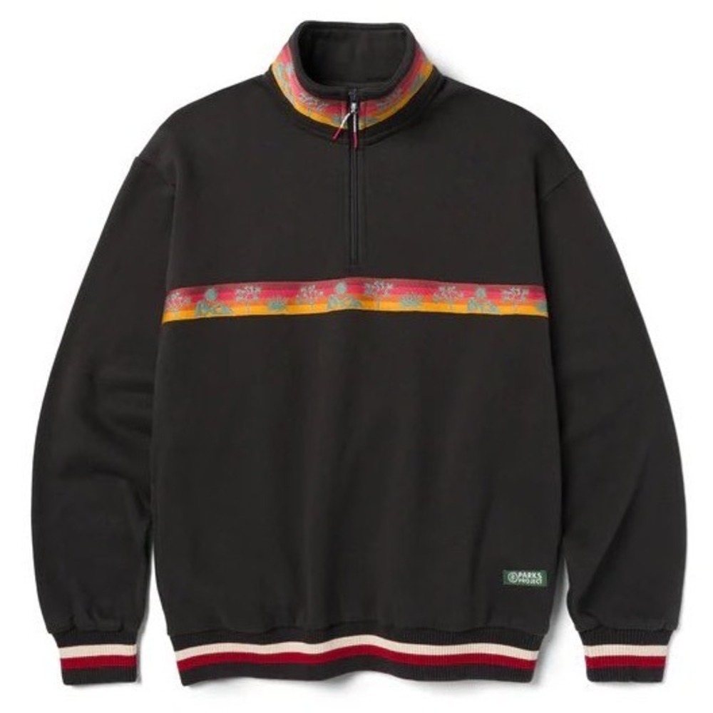 Parks Project Joshua Tree Quarter Zip Fleece Sweatshirt Black Mens Medium NWT